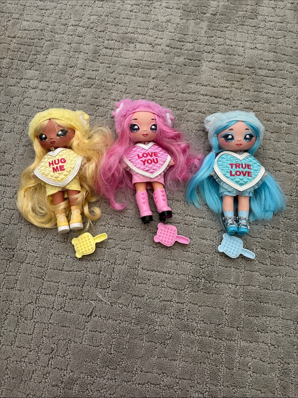 Set of 3 Plush Na Na Na Surprise Dolls - Yellow, Pink, Blue